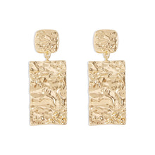 Load image into Gallery viewer, Alloy pleated and minimalist earrings with retro creative geometric texture earrings
