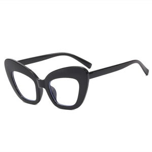 New Fashion Vintage Anti Blue Light Cat Eye Women Glasse Retro Designer Eyeglasse Frame Ladies Ins Trending Clear