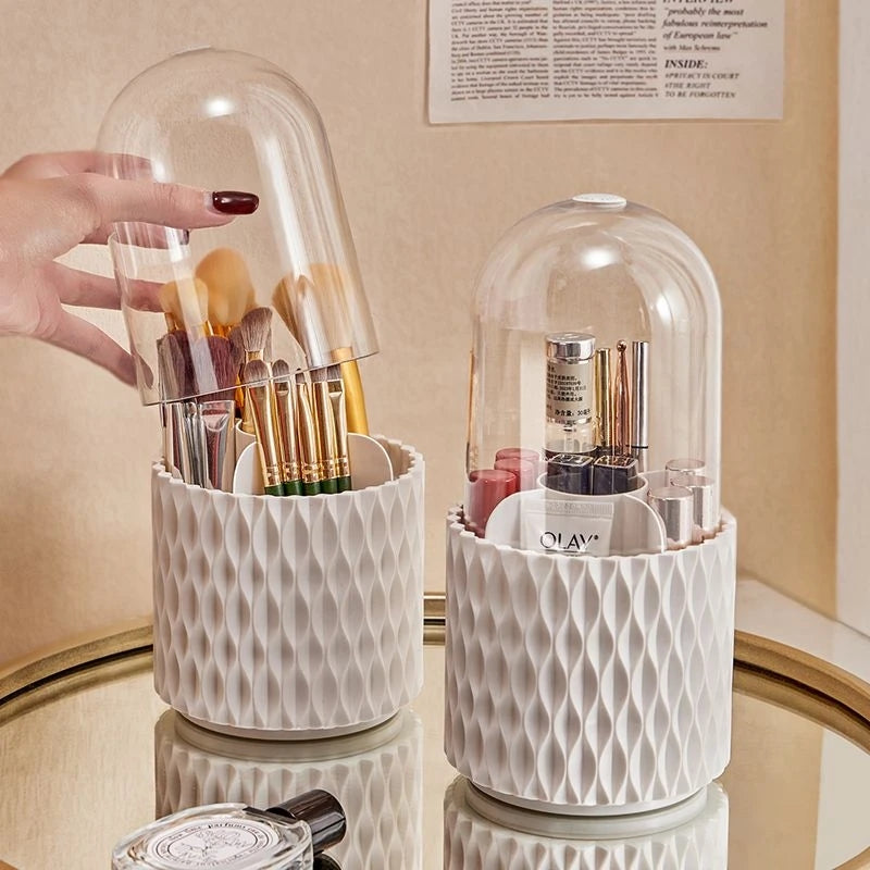 Rotary brush cylinder with cover dustproof brush cylinder cosmetics storage box