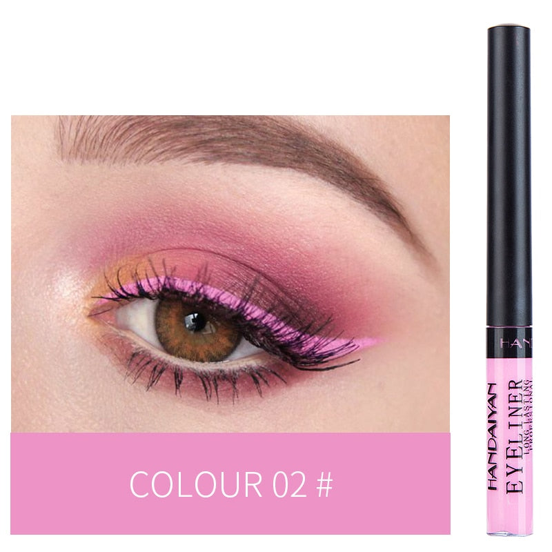 HANDAIYAN 12 Color Liquid Eyeliner Waterproof Long Lasting Sexy Charming Soft Sponge Eye Liner Pencil Eye Cosmetics TSLM1