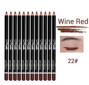 MENOW 12 Colors Eye Make Up Eyeliner Pencil Waterproof Eyebrow Beauty Pen Eye Liner Lip sticks Cosmetics  P08005