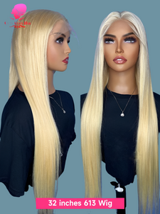 360 Full Lace Wig Human Hair Pre Plucked 613 Blonde Colored Lace Front Wigs Bone Straight Ponytail Human Hair Lace Frontal Wig