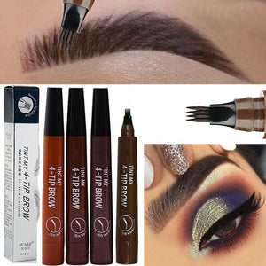 TINT MY 4-TIP BROW Liquid Eyebrow Pencil Waterproof Microblading Fork Tip Fine Sketch Eye Brow Tattoo Tint Pen Korean Cosmetics