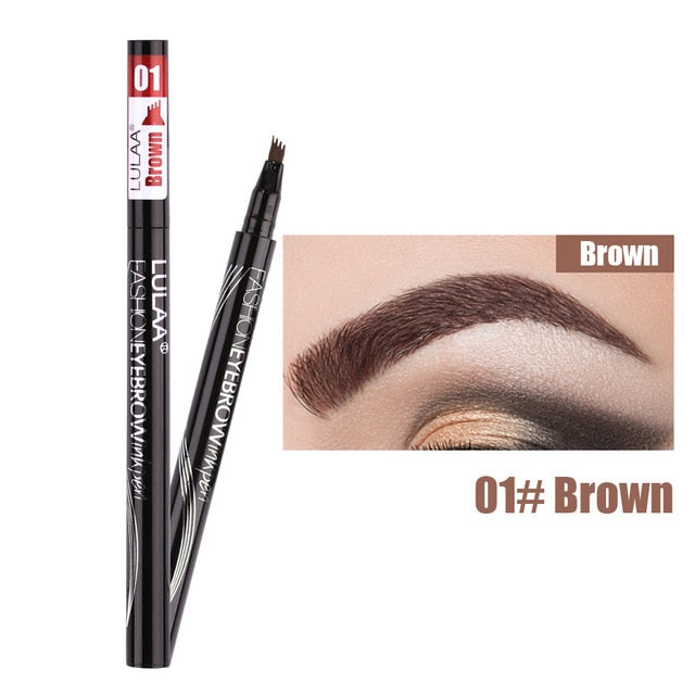 TINT MY 4-TIP BROW Liquid Eyebrow Pencil Waterproof Microblading Fork Tip Fine Sketch Eye Brow Tattoo Tint Pen Korean Cosmetics