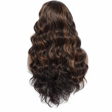 Load image into Gallery viewer, European and American Small Lace Wig Headsets with Intermediate Color Small Lace Center Split Large Wavy Long Curly Wigs
