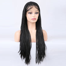 Load image into Gallery viewer, Braided Wigs Three Strand Lotus Dreadlocks Women's Chemical Fiber Front Lace Wig Headgear Lace Wigs
