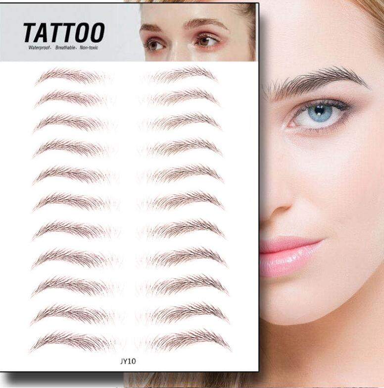 Magic 4D Hair-like Eyebrow Tattoo Sticker False Eyebrows 7 Day Long Lasting Super Waterproof Makeup Eye Brow Stickers Cosmetics