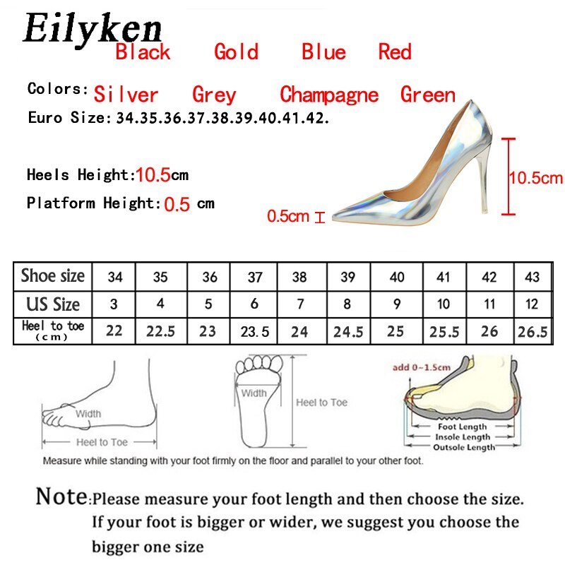 Eilyken New Women Pumps Sexy Fetish Green Red 10.5cm High Heels High Quality Patent Leather Pointed Toe Ladies Office Shoes