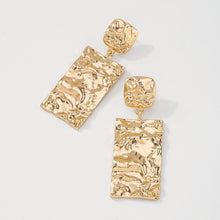 Load image into Gallery viewer, Alloy pleated and minimalist earrings with retro creative geometric texture earrings
