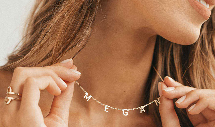 925 Silver Alphabet Necklace Women Fashion Clavicle Jewelry English Alphabet DIY Necklace