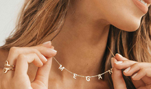 Load image into Gallery viewer, 925 Silver Alphabet Necklace Women Fashion Clavicle Jewelry English Alphabet DIY Necklace
