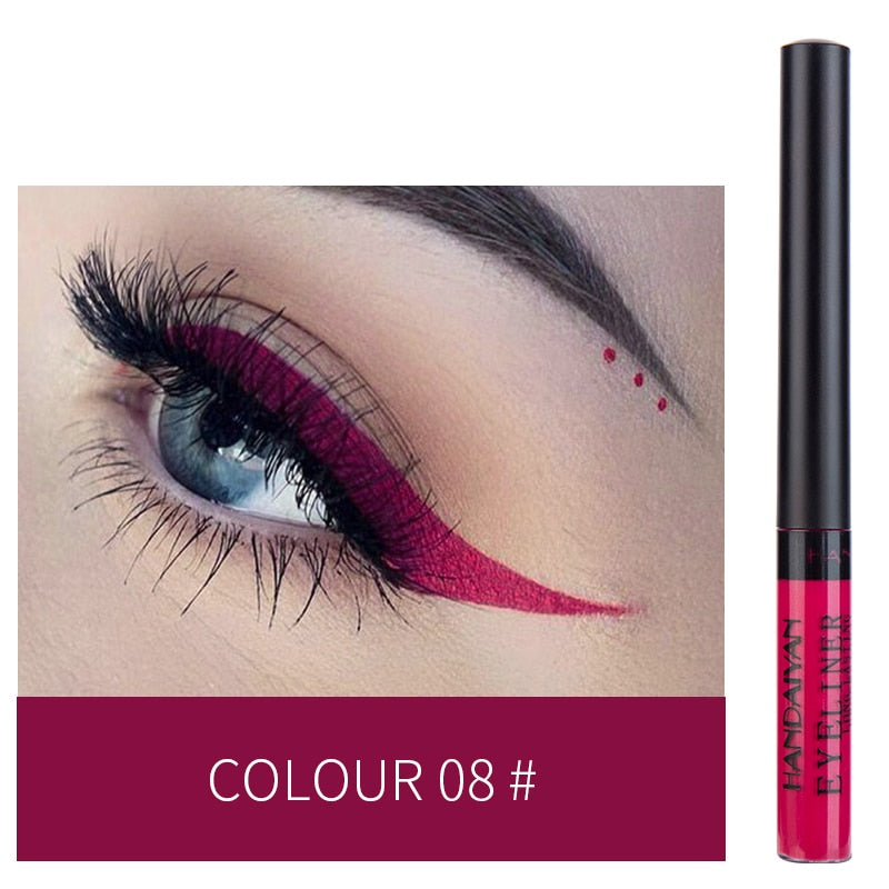 HANDAIYAN 12 Color Liquid Eyeliner Waterproof Long Lasting Sexy Charming Soft Sponge Eye Liner Pencil Eye Cosmetics TSLM1