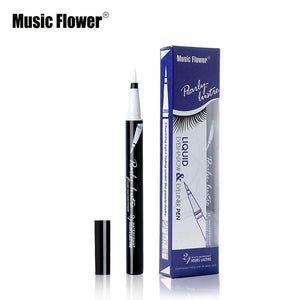 Music Flower 6 Colors Glitter Eyeliner Pencil Liquid Eye Makeup Set Waterproof Long-lasting Black Eye Liner Pen