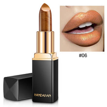 Load image into Gallery viewer, HANDAIYAN Shiny Metallic Lipstick Pearlescent Color Change Warm Lipstick Gold lipstick
