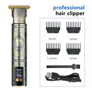 T9 Hairdresser With LCD Display Electric Hair Clipper Household Large Screen Digital Display Electric Hair Clipper Carving Oil Head Shaver Hair Clipper