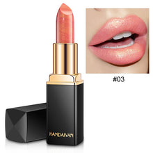 Load image into Gallery viewer, HANDAIYAN Shiny Metallic Lipstick Pearlescent Color Change Warm Lipstick Gold lipstick
