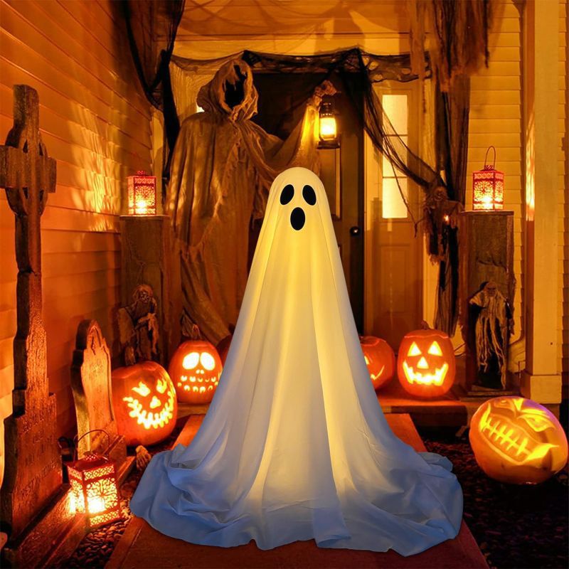 Glow-in-the-Dark Halloween Ghost Decor Large Outdoor Scary Decoration