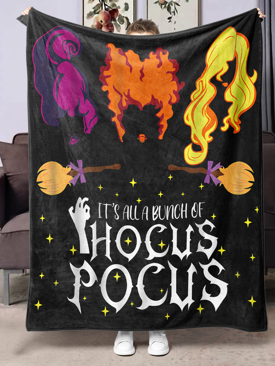 Halloween Flannel Blanket Black Geometric Polyester Multi-Size