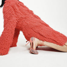 Load image into Gallery viewer, Processing Time:7-15 days after placing orders Women's Summer Fashion Sexy Hollow Out Water Diamond Mesh Bread Head Sandals European and American High Heel Show Shoesdals
