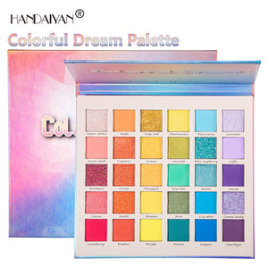 HANDAIYAN New 30 Color Pearly Matte Glitter Eyeshadow Palette Make Up Dream Rainbow Palette Cosmetics