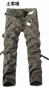 Military Tactical pants men Multi-pocket washed overalls men loose cotton pants male cargo pants for men trousers,size 28-42