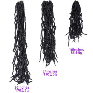 Wigs Tadpole Curve Nu Locs Earthworm Curve Crochet Chemical Fiber Hair Dirty Braid