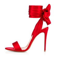 Load image into Gallery viewer, European and American Large Size Sardine Red Strapping Thin High Heels Womens Shoes Banquet Shoes
