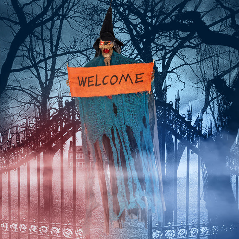 Scary Halloween Decoration Electric Skull Multi-Color Resin Prop