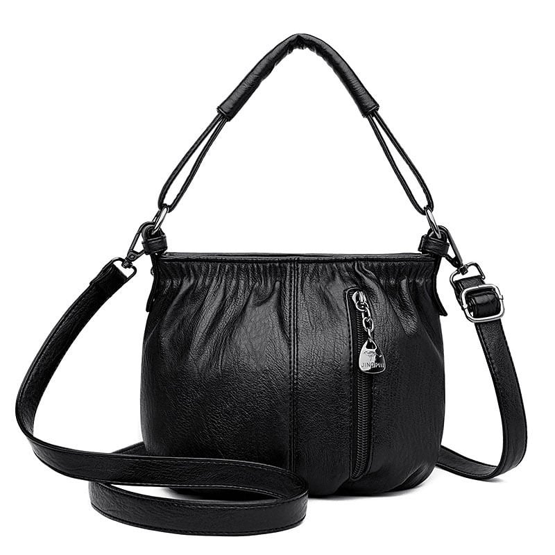 Women's Black Shoulder Bag One Size Soft Material