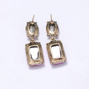 Wholesale Vintage Austria Crystal Rhinestone Water Drop Geometric Dangle Earrings Fashion Wedding Jewelry For Women  Trend