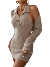 Load image into Gallery viewer, Dress Autumn And Winter Women New Sexy Knitted Sweater Fashion Buttons
