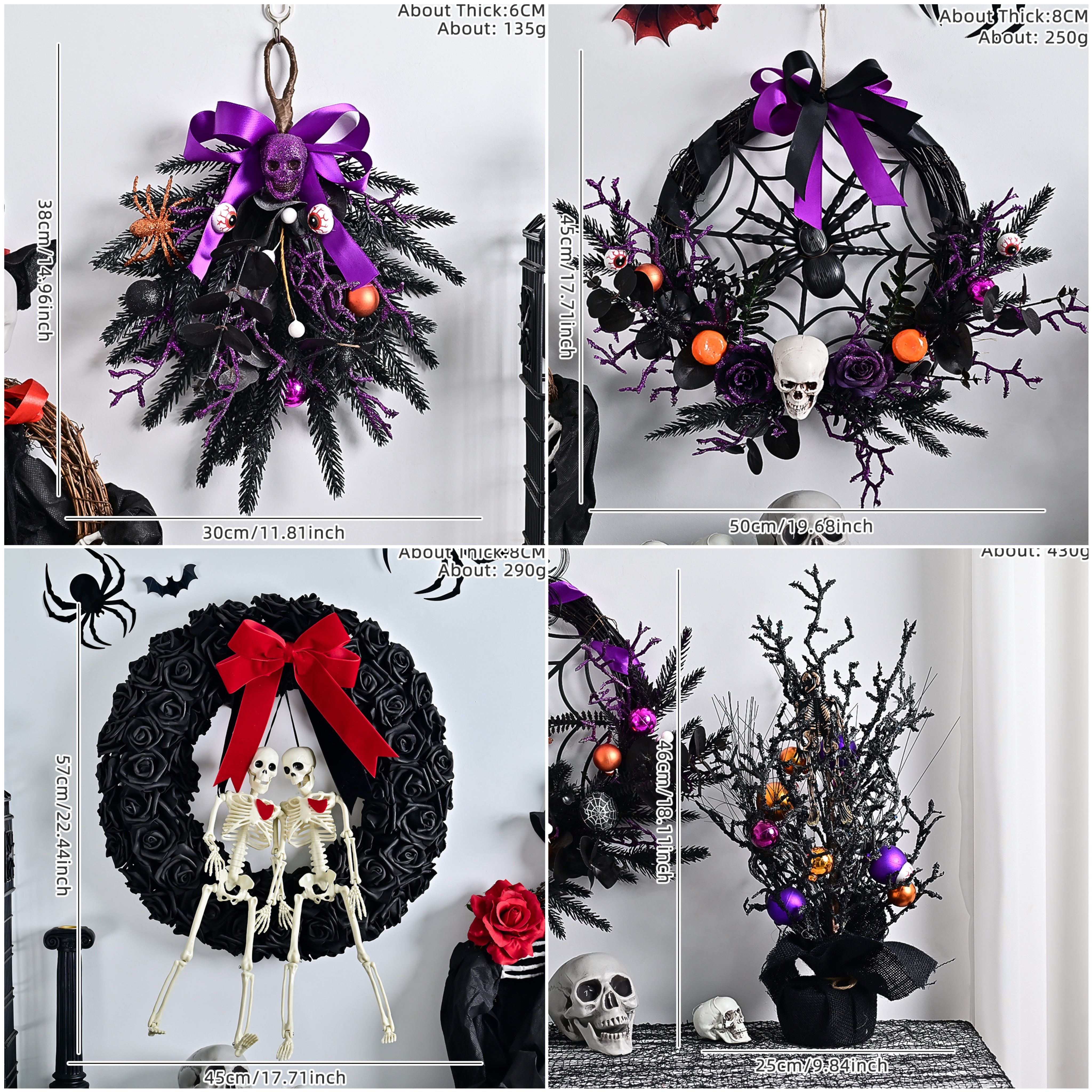 Halloween Decorative Garland Multi-Style Plastic Spooky Decor