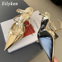 Load image into Gallery viewer, Eilyken Spring New Gold Silver Pumps Women Fashion Pointed Ladies Elegant Thin High Heel Hollow Out Dress Sandalias De Mujer
