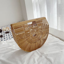 Load image into Gallery viewer, Elegant Female Weave Tote Bag Fashion New High quality Women's Designer Handbag Large Saddle bag Straw Beach Travel bag
