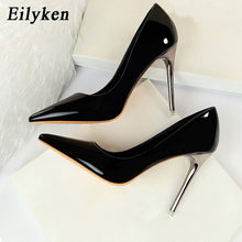 Load image into Gallery viewer, Eilyken New Women Pumps Sexy Fetish Green Red 10.5cm High Heels High Quality Patent Leather Pointed Toe Ladies Office Shoes
