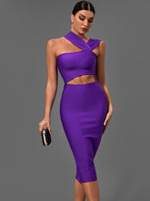 Load image into Gallery viewer, Bandage Dresses for Women  Purple Bodycon Dress Evening Party Elegant Sexy Cut Out Midi Birthday Club Outfit Summer New
