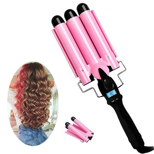 New Arrival Hair Curling Iron LED Ceramic Triple Barrel Hair Curler Irons Hair Wave Waver Styling Tools Hair Styler Wand