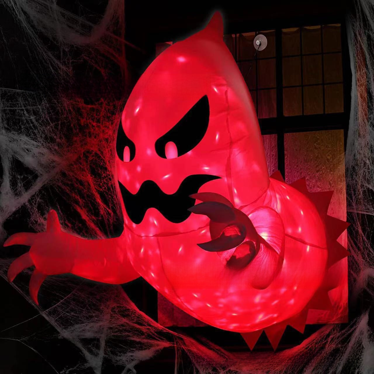 Inflatable Halloween Ghost Decoration White Oxford Cloth for Indoor Outdoor Use