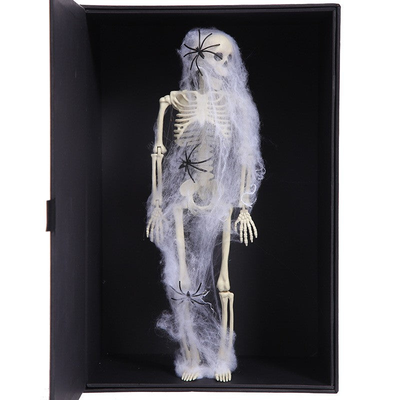 Halloween Skeleton Decor Adjustable Flexible Joints White PP Plastic