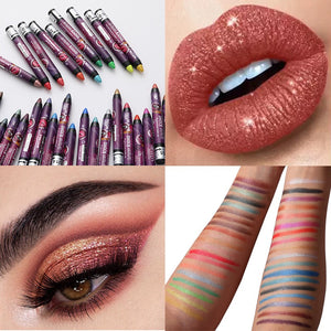 KISS SUSY 36 color eye shadow pencil stick lip pencil 2 in 1 is not easy to smudge