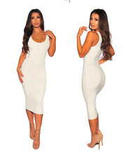 Load image into Gallery viewer, Dress  Women Maxi Thread stitching dress Long Slim  Cotton Sundress
