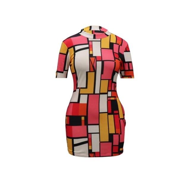 Color Block Mini Dress S-2XL