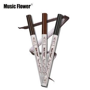 Music Flower Brand Makeup 3 Colors Fine Sketch Liquid Eyebrow Pen Waterproof Tattoo Super Durable Eye Brow