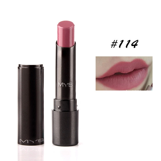 MYS Brand Beauty Matte Lipstick Long Lasting Tint Lips Cosmetics Lipgloss Maquiagem Makeup Red Batom