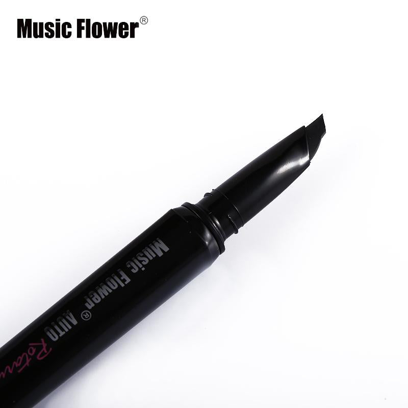 Music Flower Pro Auto Rotating Liquid Eyeliner Waterproof Eye Makeup Lash Hugging Gel Eye Liner Mark Pen Smudge-proof Cosmetics