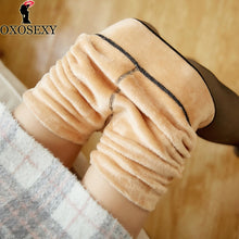 Load image into Gallery viewer, Black Imitation skin Women Tights Winter Pantyhose Transparent Elastic Sexy Tights Warm Thick Pantyhose for Girls Stockings
