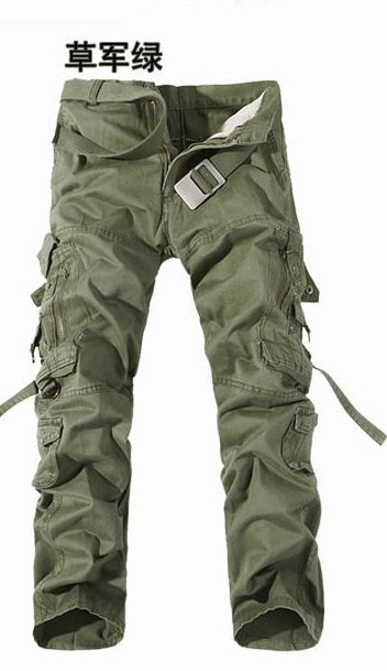 Military Tactical pants men Multi-pocket washed overalls men loose cotton pants male cargo pants for men trousers,size 28-42