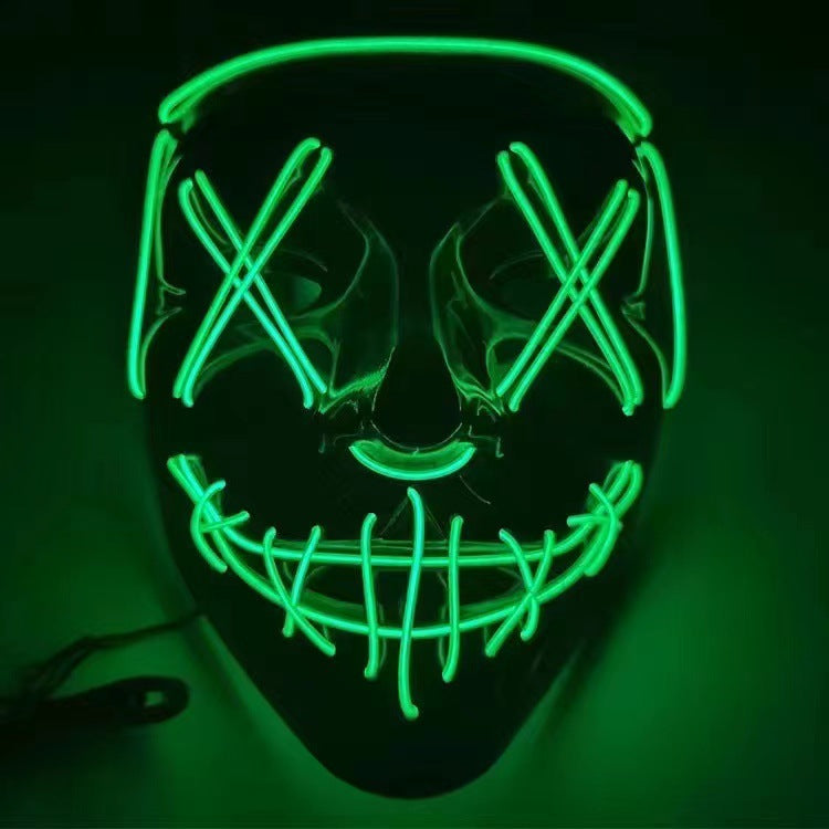Men's LED Glow Mask V-Shaped Multi-Color PVC