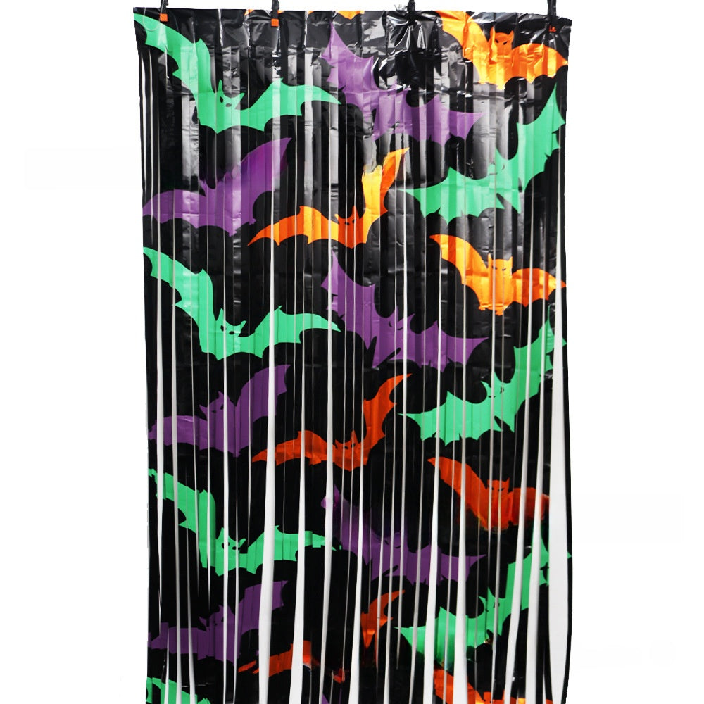 Halloween Decoration Curtain Bat Ghost Pumpkin Plastic Outdoor Party Prop