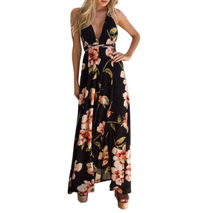 Summer Boho Maxi Long Dress Evening Sexy Party Beach Dresses Sundress